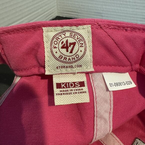 47 Brand Texas Tech Red Raiders Kids Pink Hat Double T Logo Adjustable Strapback - Picture 10 of 11